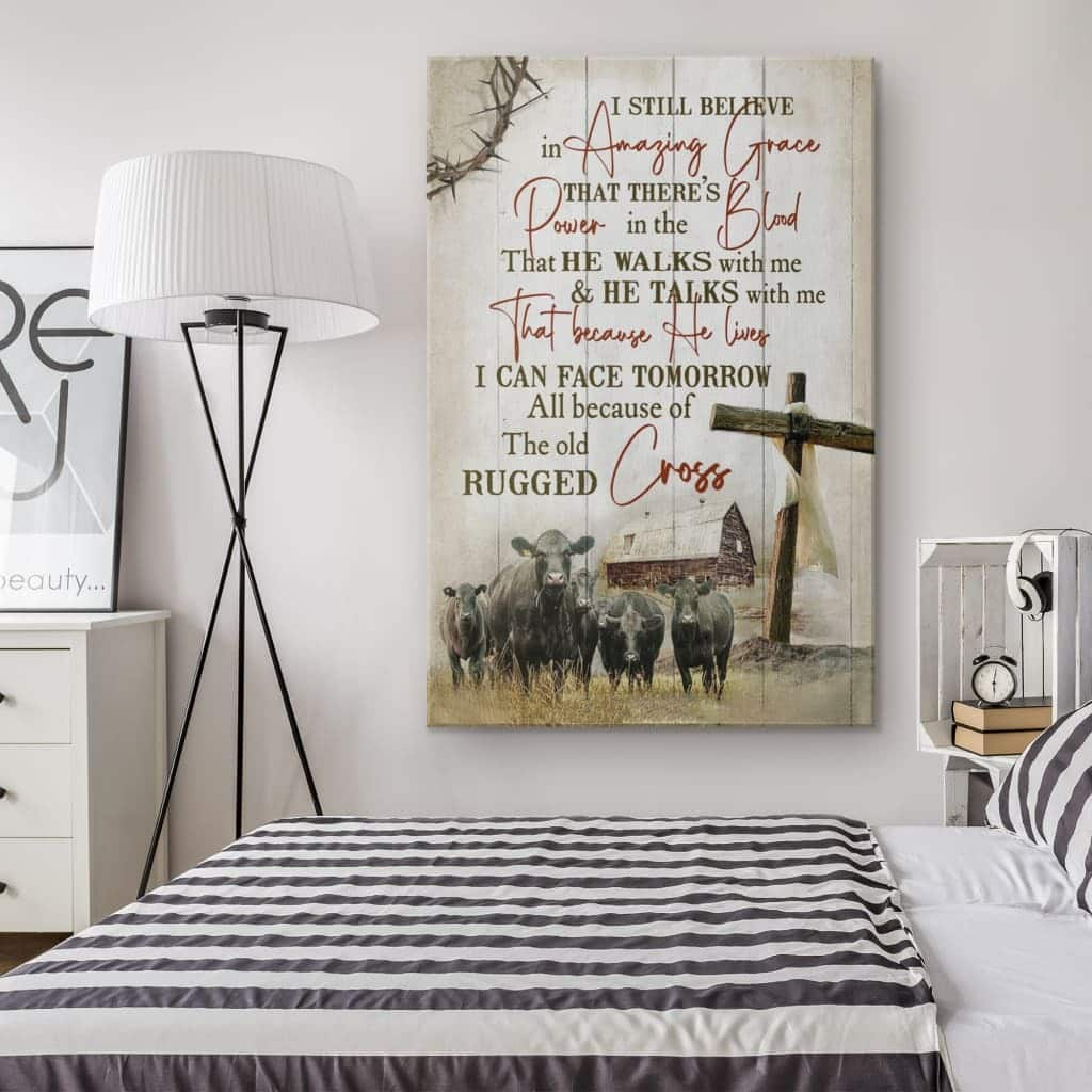 Christian Canvas Print I Still Believe In Amazing Grace Farmhouse Style