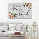 Joshua 24:15 Christian Canvas Wall Art As For Me And My House We Will Serve The Lord
