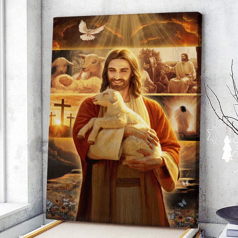 Christian Canvas Print Lamb Of Jesus Heaven Light Christian Canvas Print Lamb Of Jesus Heaven Light