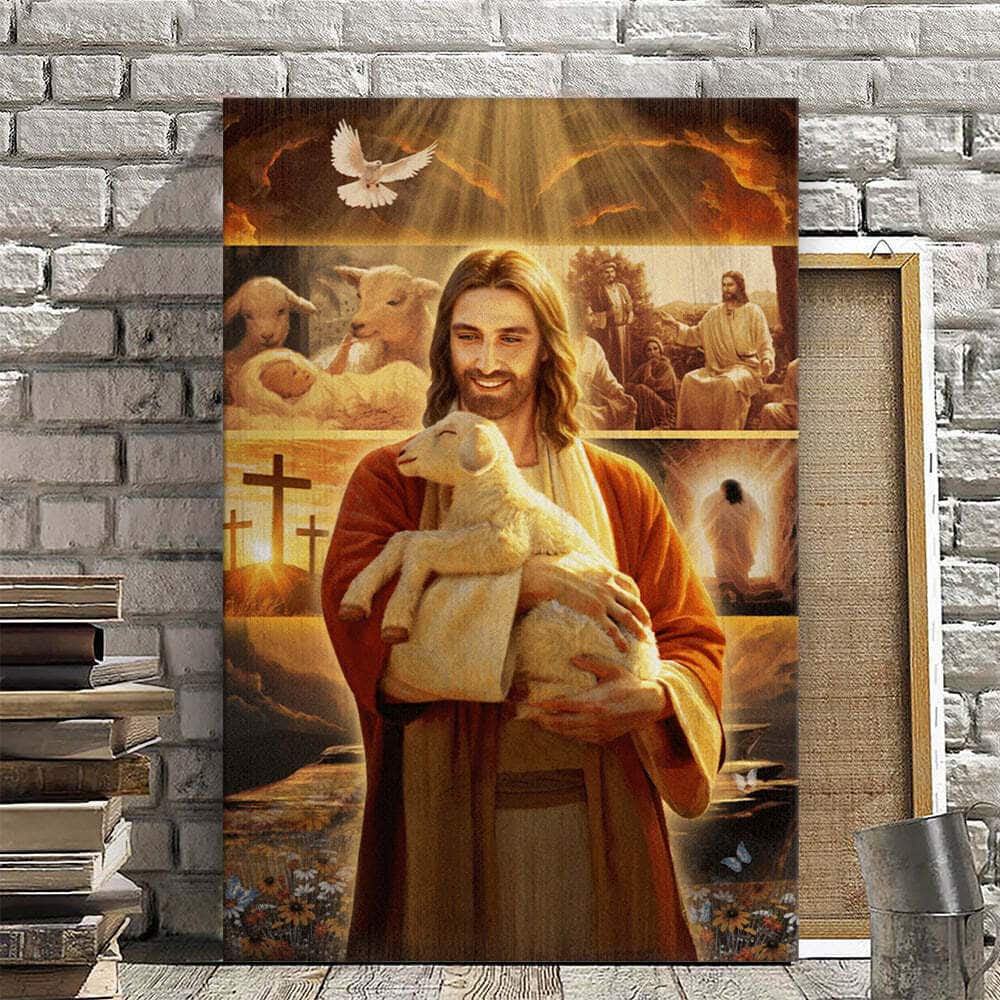 Christian Canvas Print Lamb Of Jesus Heaven Light Christian Canvas Print Lamb Of Jesus Heaven Light