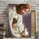 Christian Canvas Print Picture Of Jesus With A Child