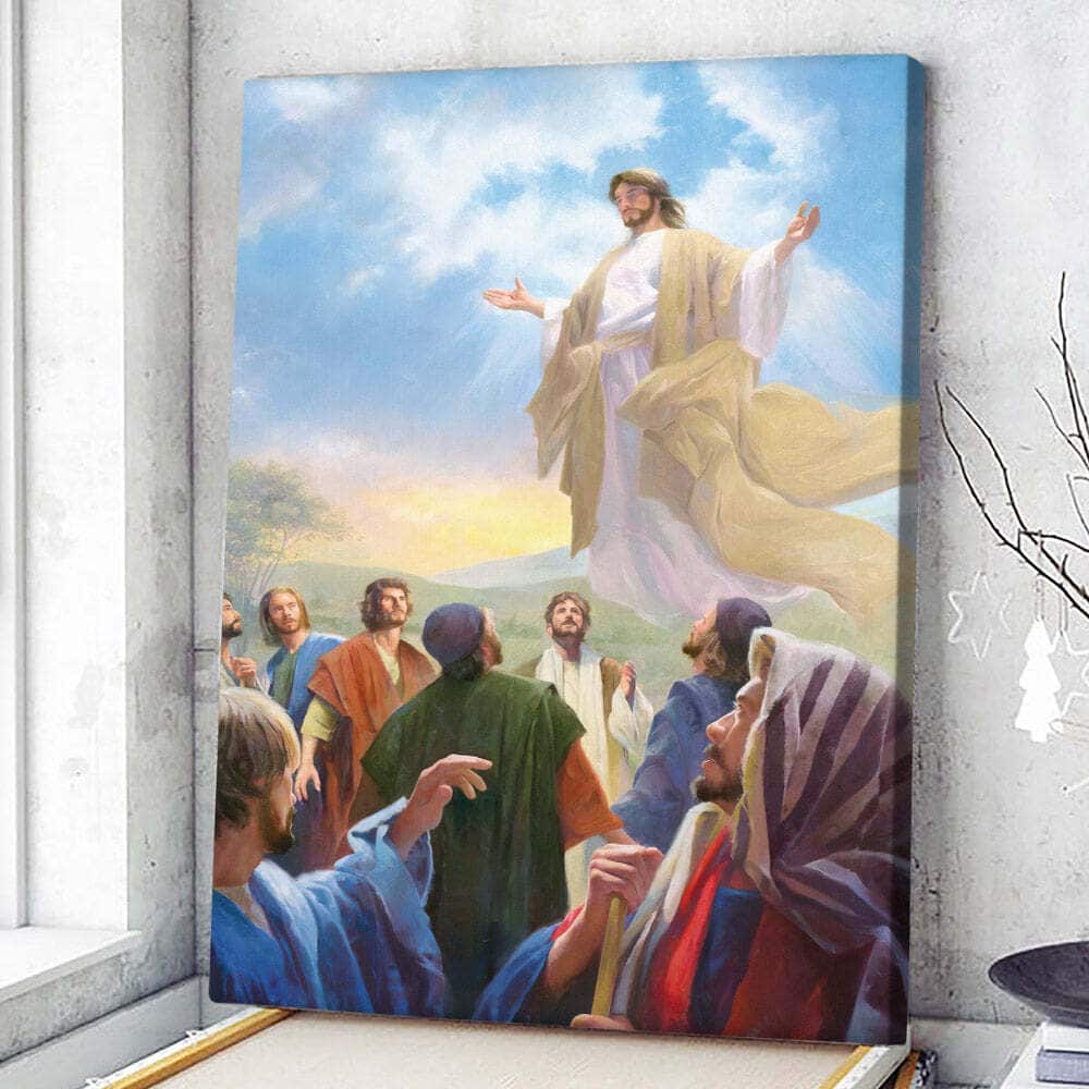 Christian Canvas Print Jesus Ascending Into Heaven Christ Christian Canvas Print Jesus Ascending Into Heaven Christ