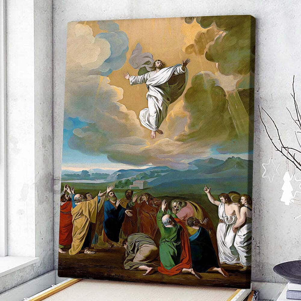 Christian Canvas Print Jesus Taken Up Into Heaven Christ