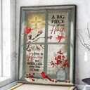 Christian Canvas Print A Big Piece Of My Heart Cardinal Bird Christian Canvas Print A Big Piece Of My Heart Cardinal Bird
