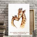 Christian Canvas Print Giraffe As A Mother Comforts Her Child So Will I Comfort You