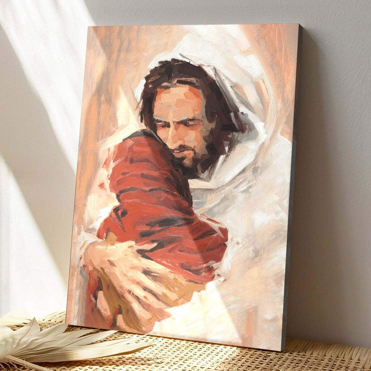 Christian Canvas Print Jesus Hugging A Child