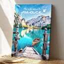 Christian Canvas Print Boat He Is Our Peace Bible Verse