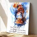Christian Canvas Print You Word Is A Lamp Unto My Feet Christian Canvas Print You Word Is A Lamp Unto My Feet