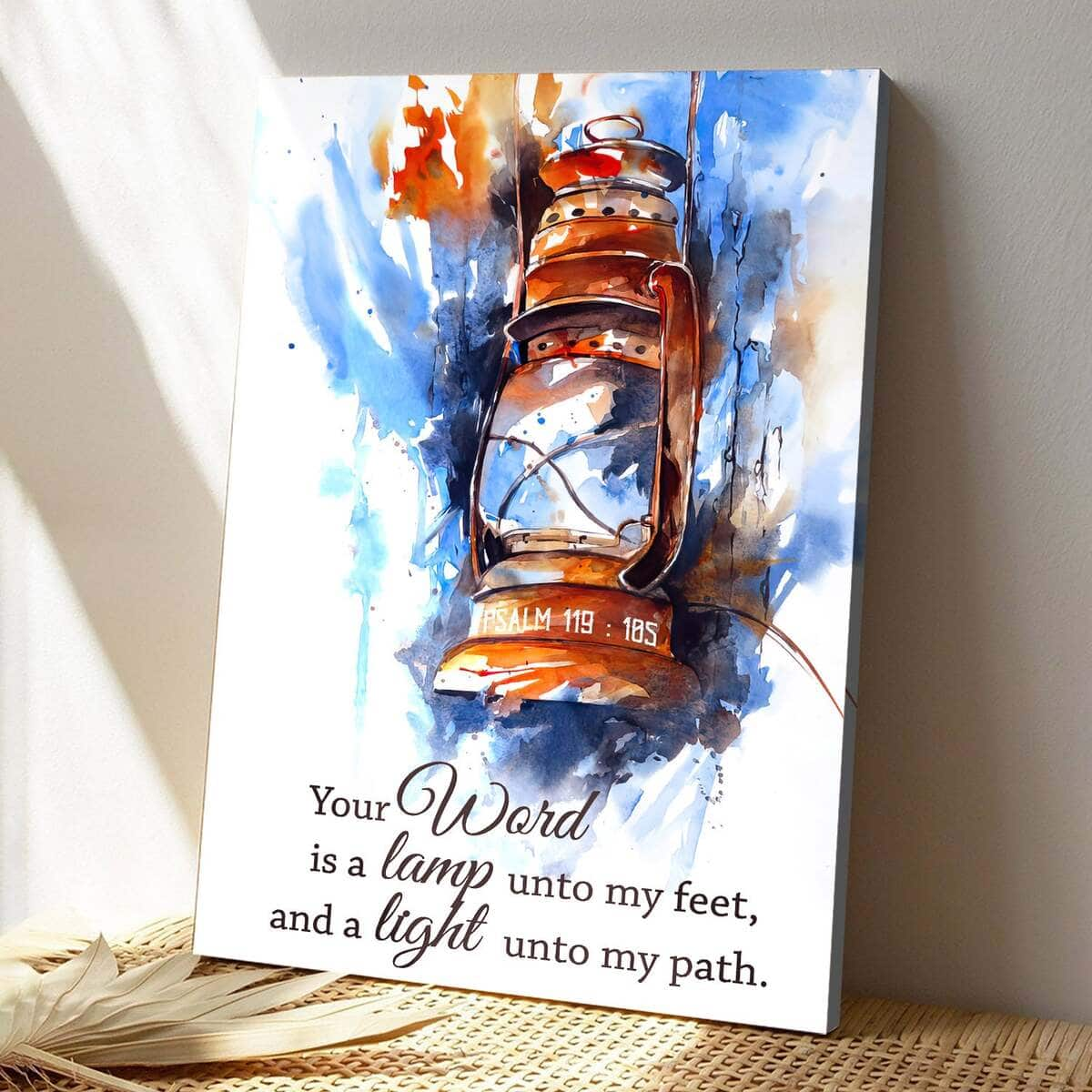 Christian Canvas Print You Word Is A Lamp Unto My Feet