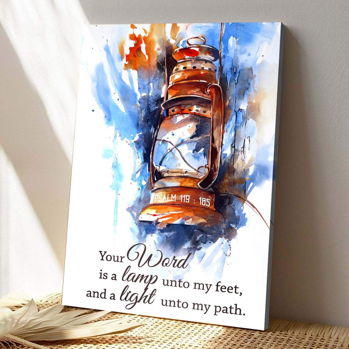 Christian Canvas Print You Word Is A Lamp Unto My Feet Christian Canvas Print You Word Is A Lamp Unto My Feet