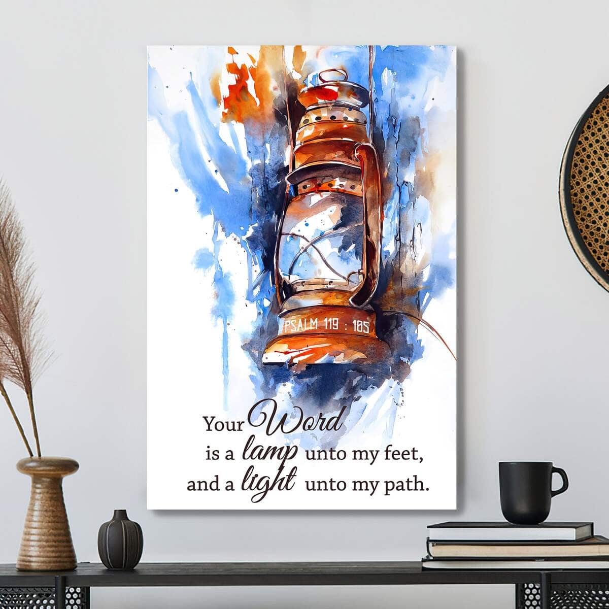 Christian Canvas Print You Word Is A Lamp Unto My Feet Christian Canvas Print You Word Is A Lamp Unto My Feet