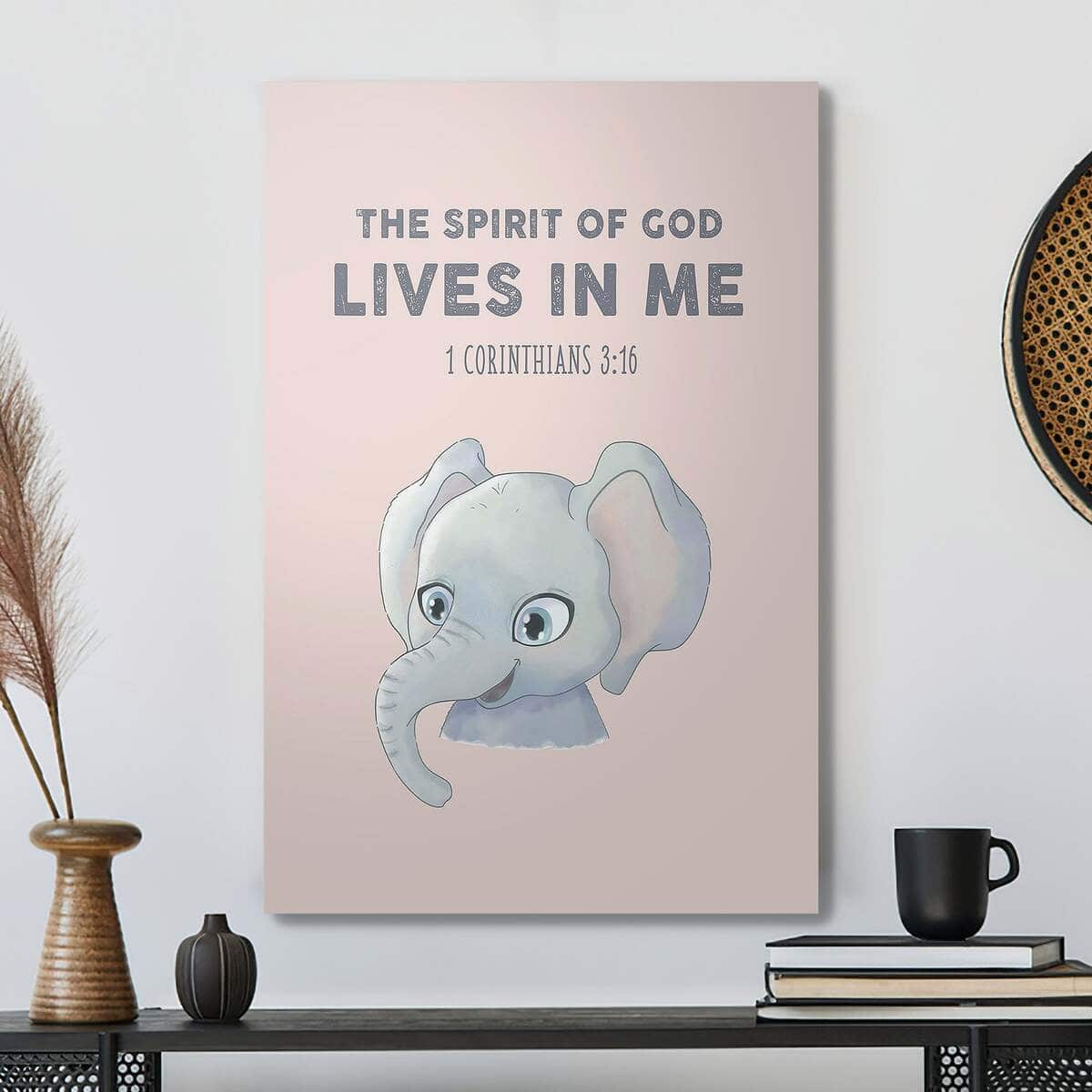 Elephant The Spirit Lives In Me Christian Canvas Print Elephant The Spirit Lives In Me Christian Canvas Print