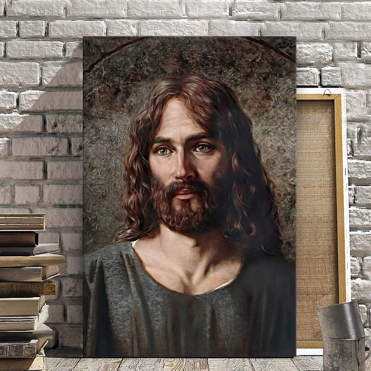 Christian Canvas Print Jesus Face Bible Verse Christian Canvas Print Jesus Face Bible Verse
