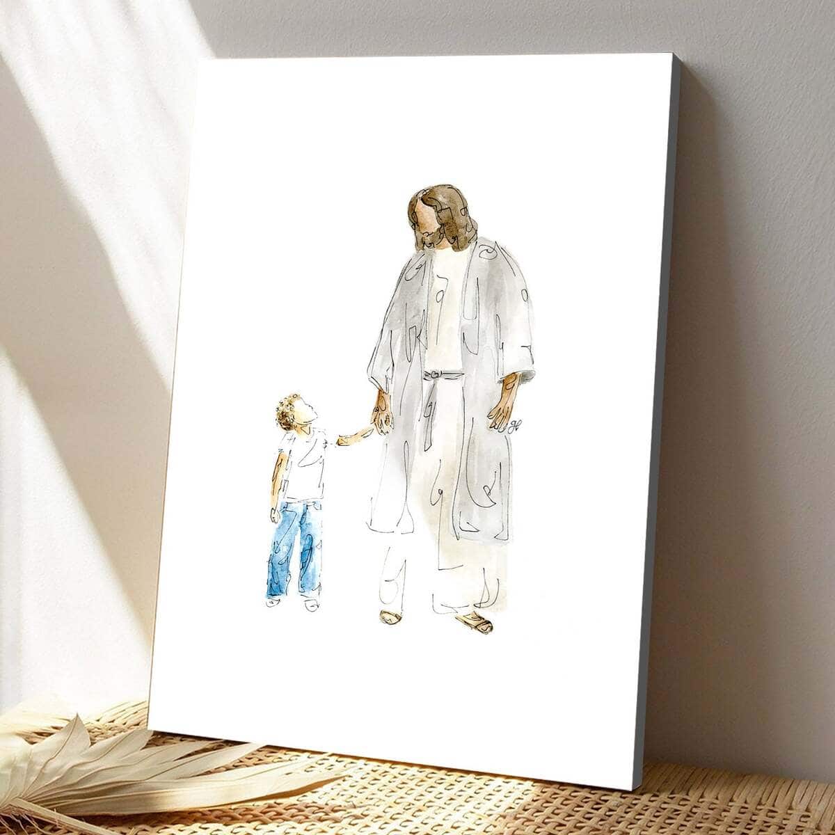 Christian Canvas Print Christ With Child Bible Verse Christian Canvas Print Christ With Child Bible Verse
