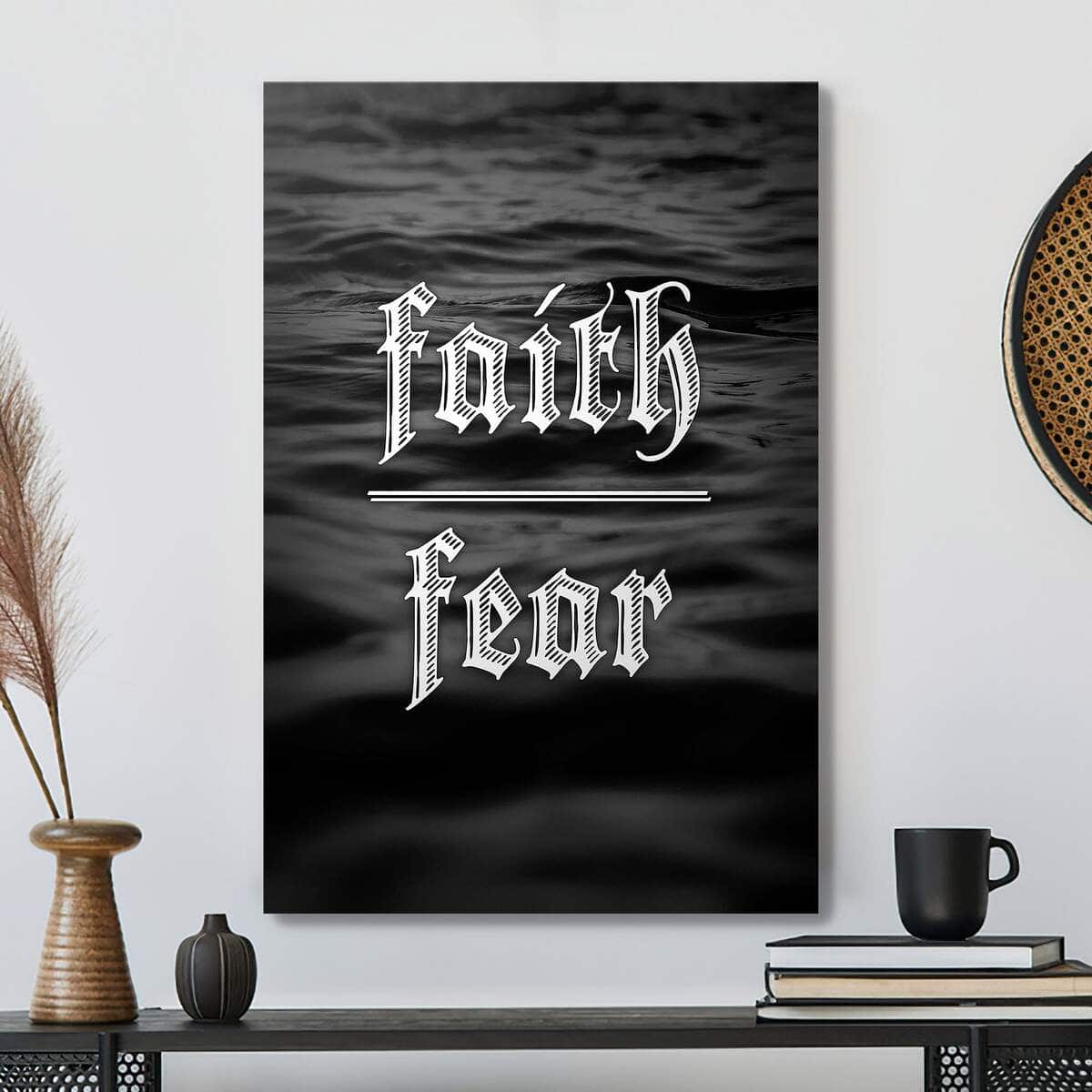 Christian Canvas Print Faith Over Fear Religious Have Faith Christian Canvas Print Faith Over Fear Religious Have Faith