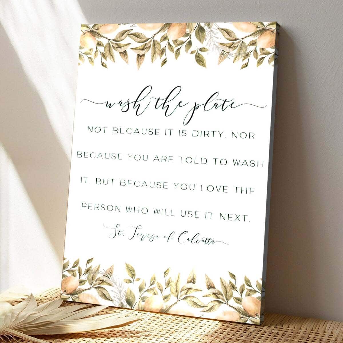 Christian Canvas Print Wash The Plate Christian Canvas Print Wash The Plate