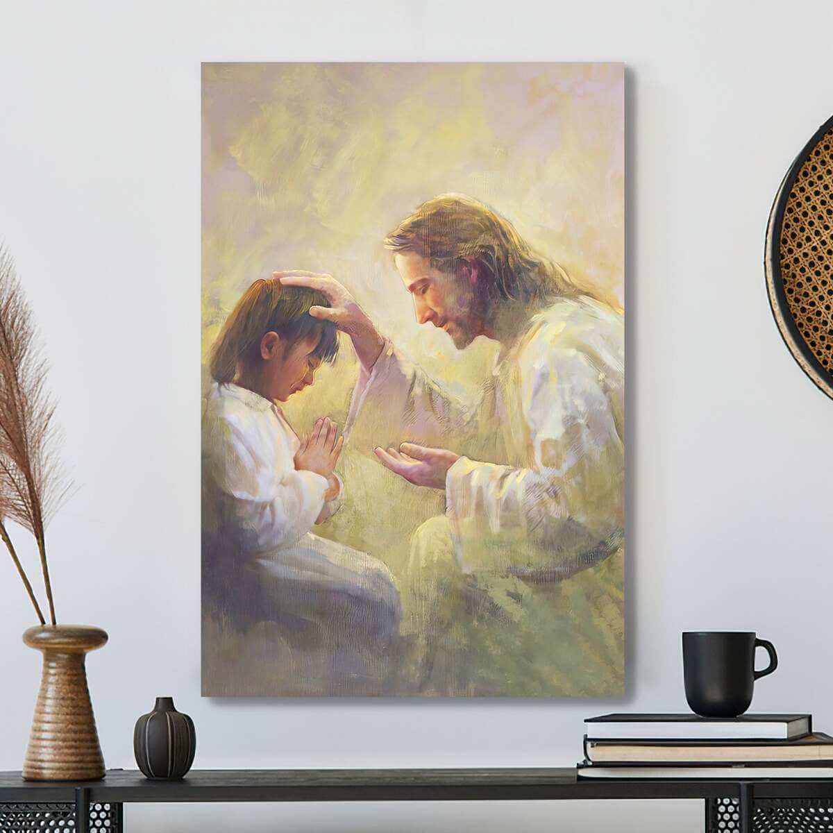 Christian Canvas Print Prater Of Love Jesus And Child Christian Canvas Print Prater Of Love Jesus And Child