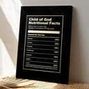 Christian Canvas Print Child Of God Nutritional Facts