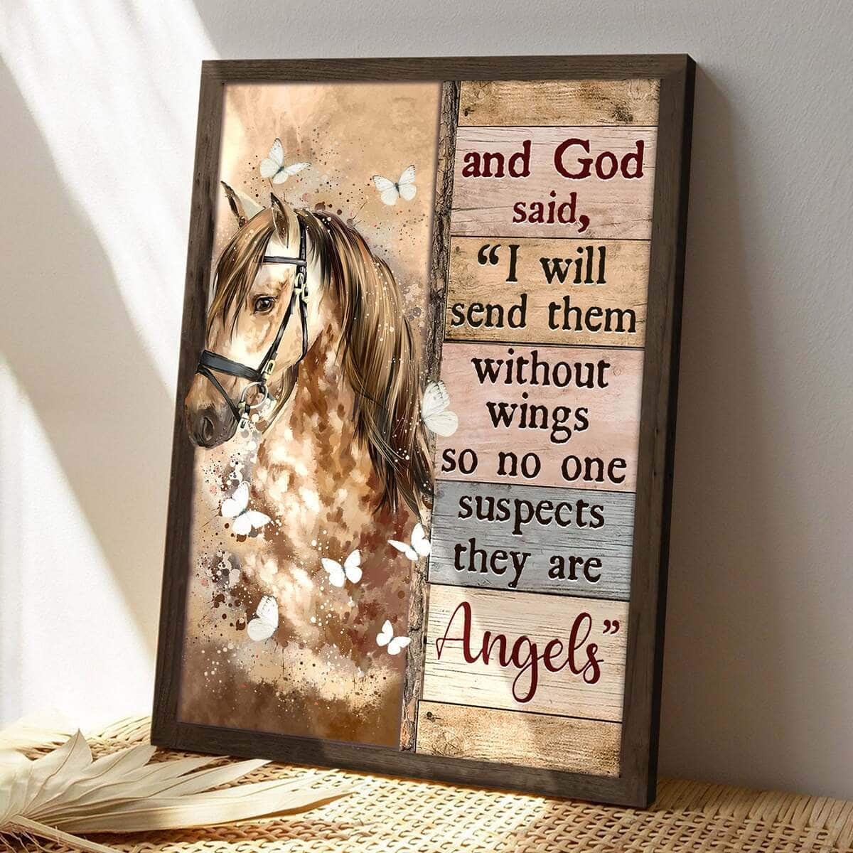 Christian Canvas Print I Will Send Them Without Wings So No One Suspects They Are Angels