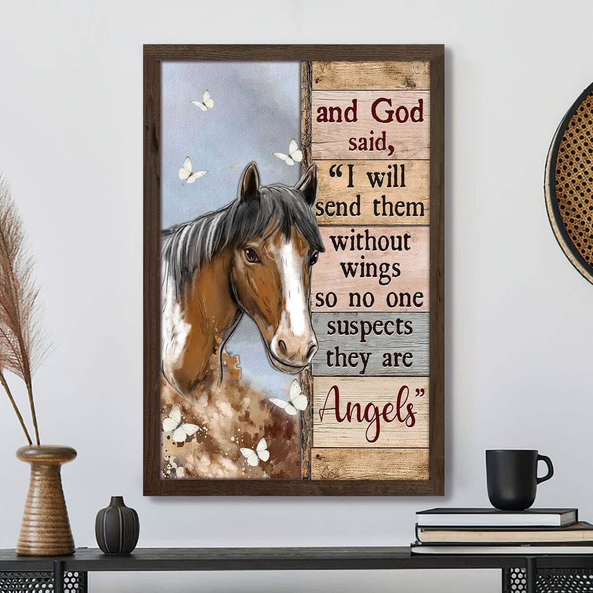 Christian Canvas Print Horse And God Said Christian Canvas Print Horse And God Said