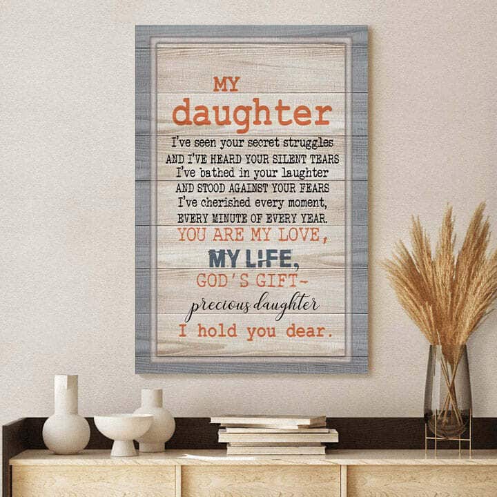 Christian Canvas Print My Daughter Is God's Gift Christian Canvas Print My Daughter Is God's Gift