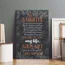 Christian Canvas Print My Daughter You Are My Love My Life God's Gift Christian Canvas Print My Daughter You Are My Love My Life God's Gift