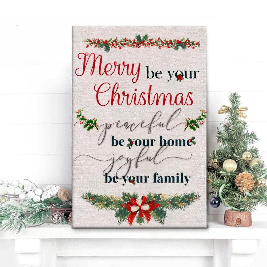 Christian Canvas Print Merry Be Your Christmas Christian Canvas Print Merry Be Your Christmas
