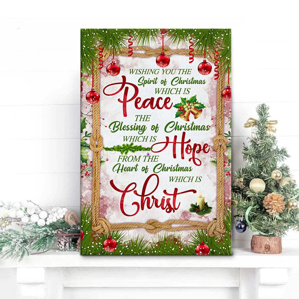 Christian Canvas Print Wishing You The Spirit Of Christmas