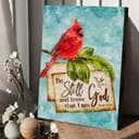 Christian Canvas Print Psalm 46:10 Be Still And Know That I Am God Cardinal Christian Canvas Print Psalm 46:10 Be Still And Know That I Am God Cardinal