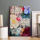 Christian Canvas Print Thankful Incredibly Grateful Unbelievably Blessed