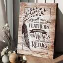 Vintage Christian Canvas Print He Will Cover You With His Feathers Vintage Christian Canvas Print He Will Cover You With His Feathers