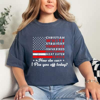 Christian White Straight Unwoke Unvaxxed Gun Owner T-Shirt