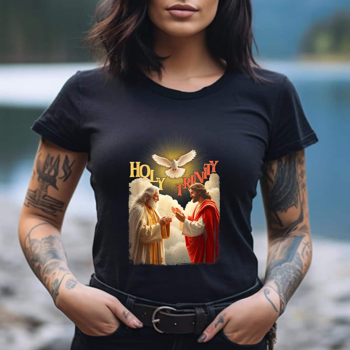 Christian Jesus Religious Gift Holy Trinity T-Shirt