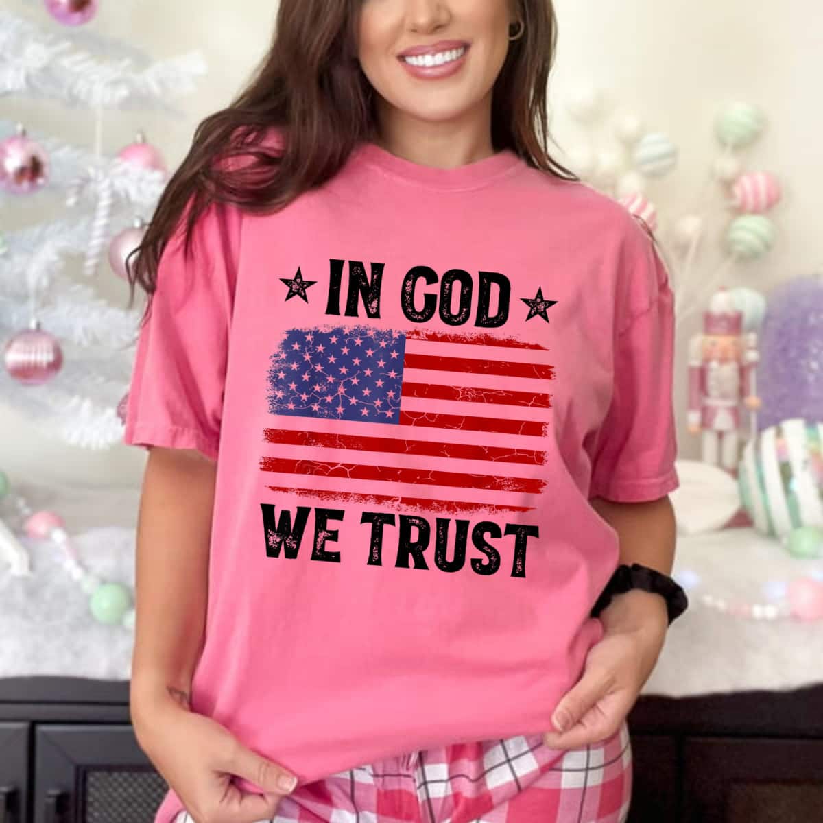 In God We Trust American Flag Patriots 4th Of July Christian T-Shirt In God We Trust American Flag Patriots 4th Of July Christian T-Shirt