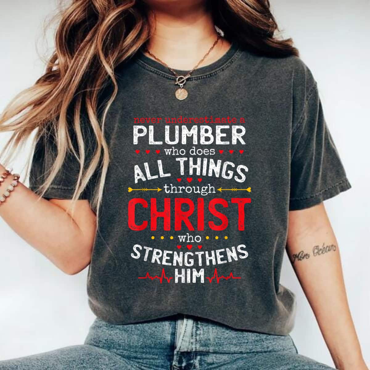 Christian Plumber And Christianity Plumbing Fitter T-Shirt Christian Plumber And Christianity Plumbing Fitter T-Shirt