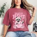 Feral But Loves Jesus Christian Valentines Day Raccoon Lover T-Shirt Feral But Loves Jesus Christian Valentines Day Raccoon Lover T-Shirt
