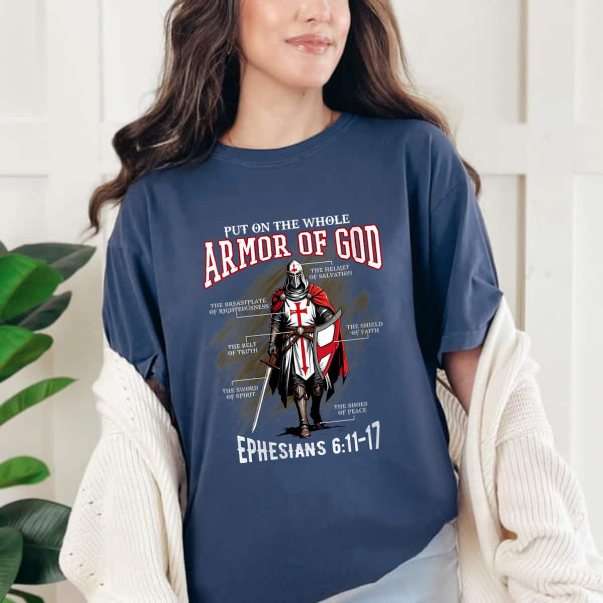 Full Armor Of God Christian Bible Verse Gift T-Shirt Full Armor Of God Christian Bible Verse Gift T-Shirt