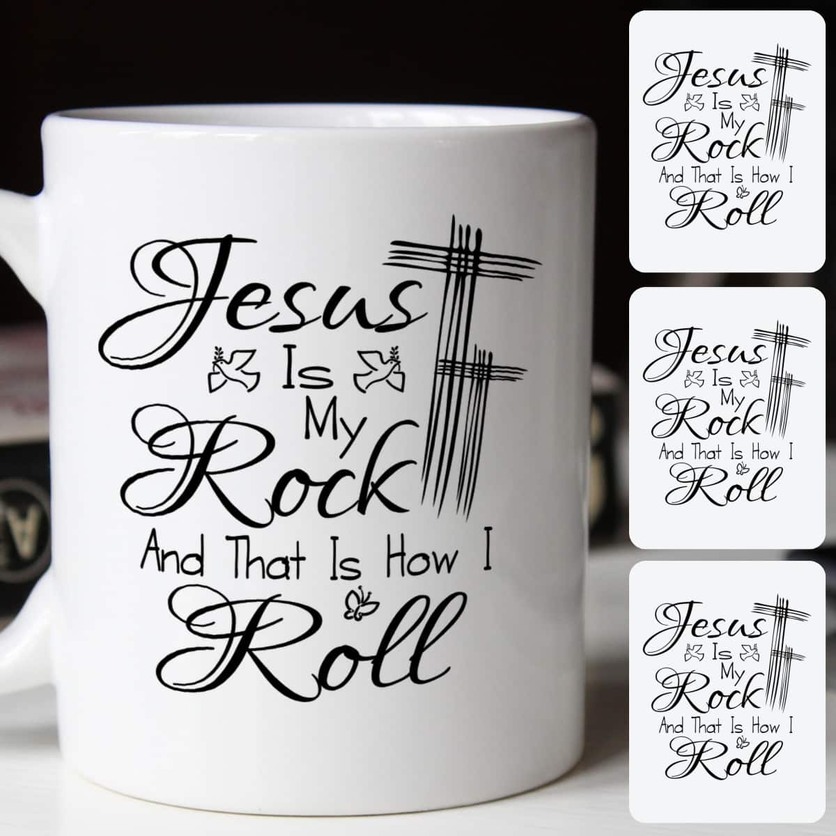 Jesus Is My Rock And That Is How I Roll Christian Religious T-Shirt Jesus Is My Rock And That Is How I Roll Christian Religious T-Shirt