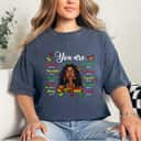 Black History Loc'd Afro Girl You Are Bible Verse Christian T-Shirt