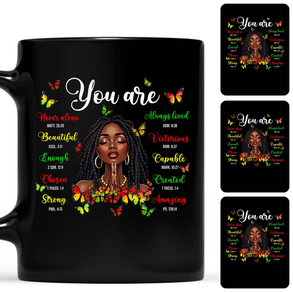 Black History Loc'd Afro Girl You Are Bible Verse Christian T-Shirt Black History Loc'd Afro Girl You Are Bible Verse Christian T-Shirt