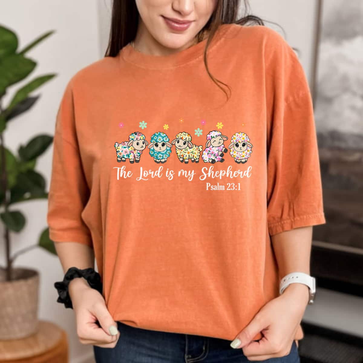 The Lord Is My Shepherd Lord's Prayer Christian Easter Jesus T-Shirt