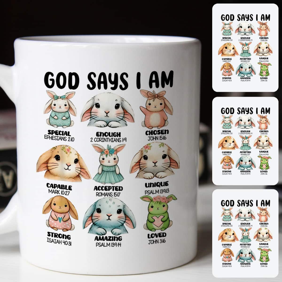God Says I Am Rabbit Christian Religious Bunny T-Shirt God Says I Am Rabbit Christian Religious Bunny T-Shirt
