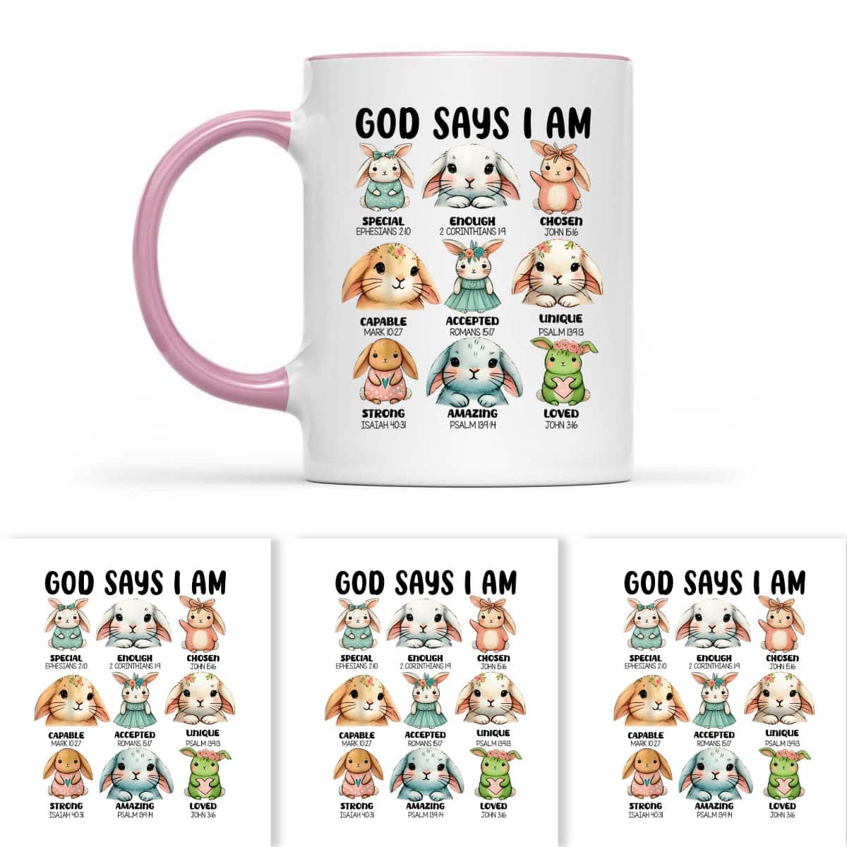 God Says I Am Rabbit Christian Religious Bunny T-Shirt God Says I Am Rabbit Christian Religious Bunny T-Shirt