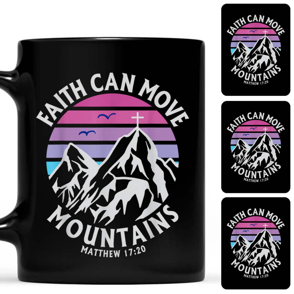 Faith Can Move Mountains Cross Christian Religious Gift T-Shirt Faith Can Move Mountains Cross Christian Religious Gift T-Shirt