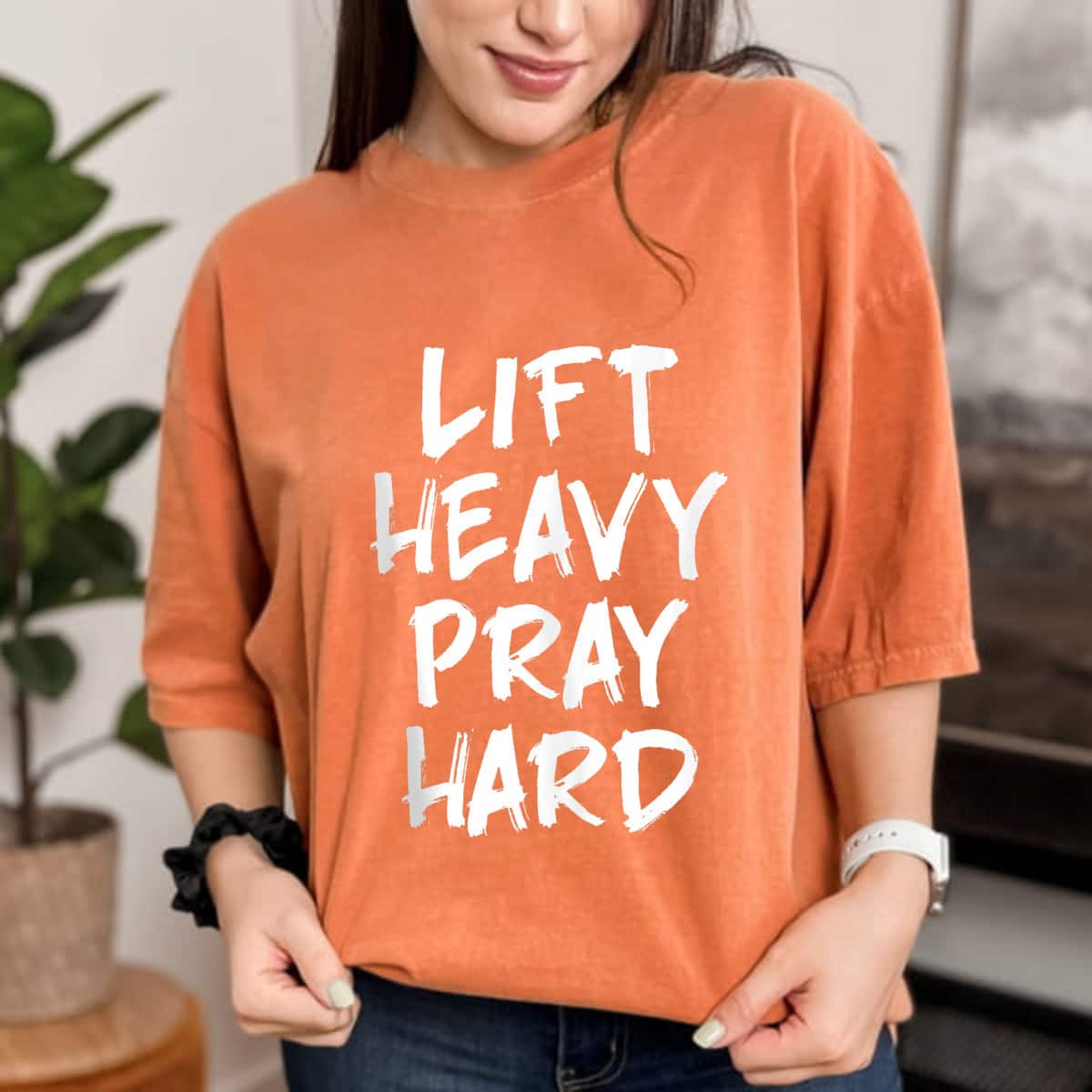 Lift Heavy Pray Hard Gym Workout Lifting For Christians T-Shirt Lift Heavy Pray Hard Gym Workout Lifting For Christians T-Shirt