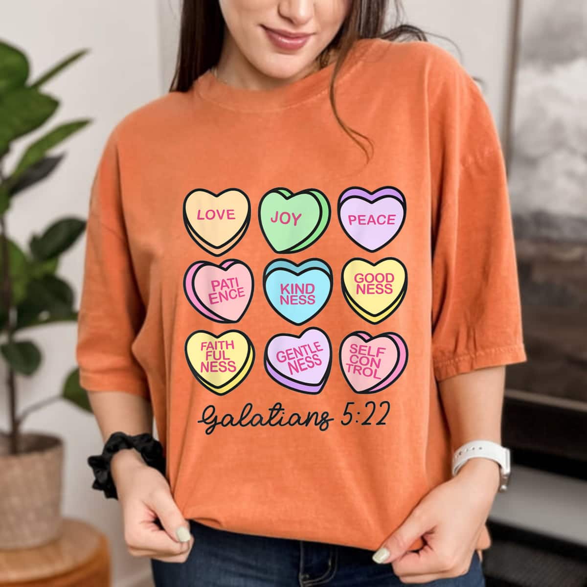 Christian Valentine Galatians Conversation Hearts T-Shirt