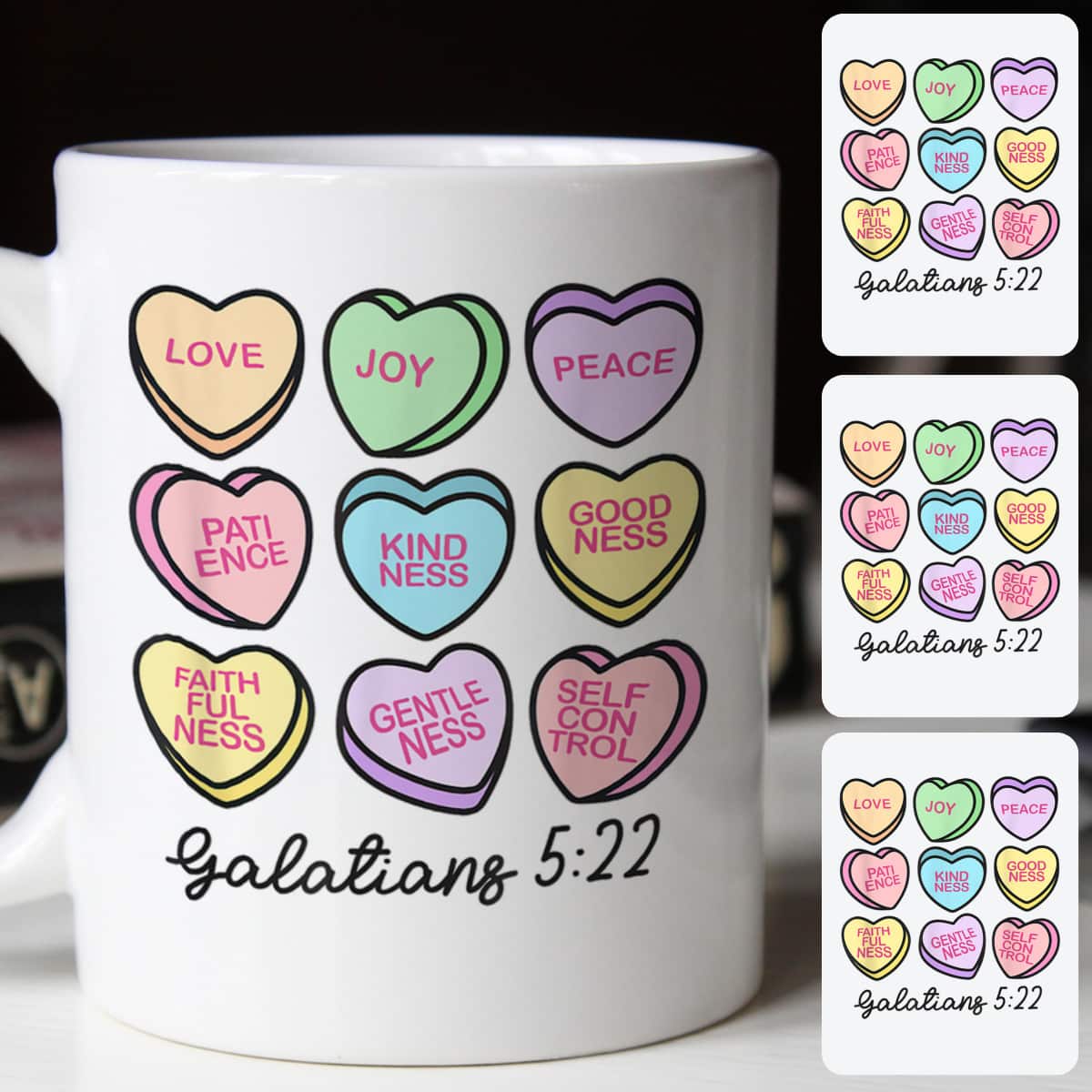 Christian Valentine Galatians Conversation Hearts T-Shirt Christian Valentine Galatians Conversation Hearts T-Shirt