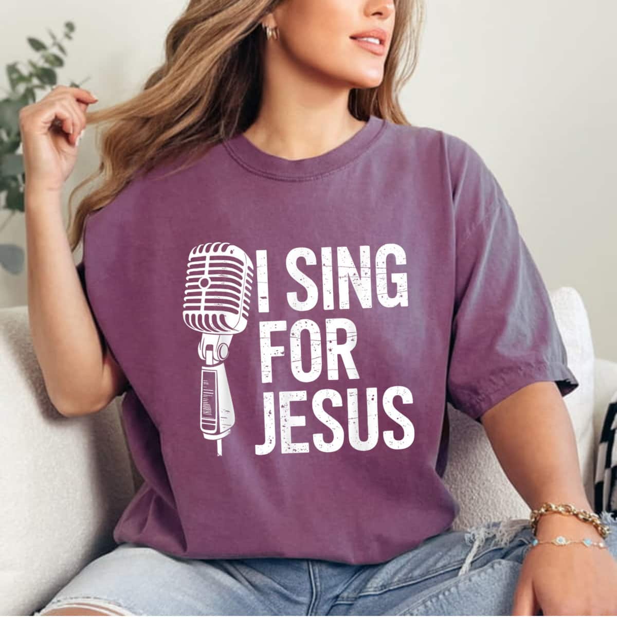 I Sing For Jesus Christian Church Singer Singing T-Shirt I Sing For Jesus Christian Church Singer Singing T-Shirt