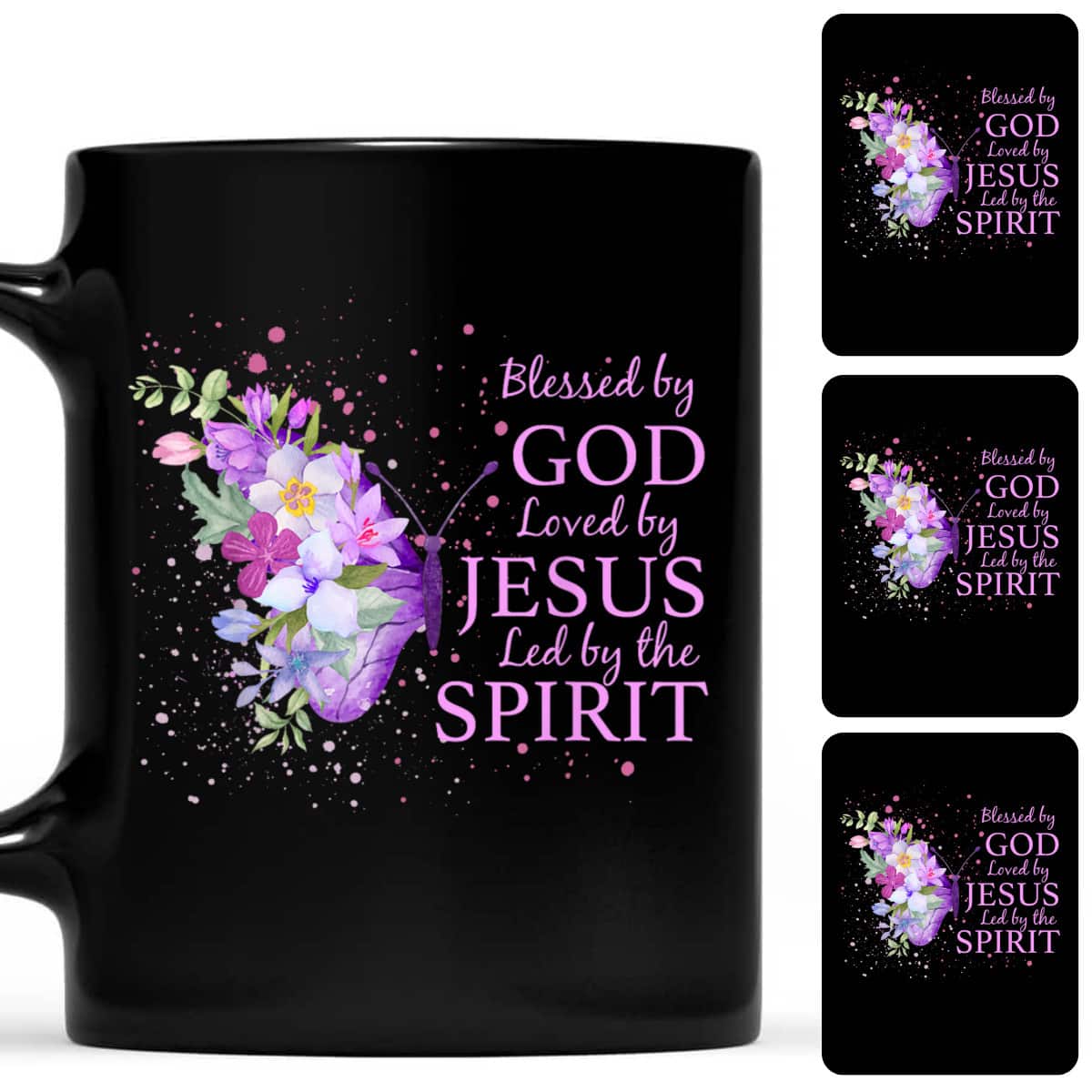 Blessed By God Loved By Jesus Christian Religious Butterfly T-Shirt Blessed By God Loved By Jesus Christian Religious Butterfly T-Shirt