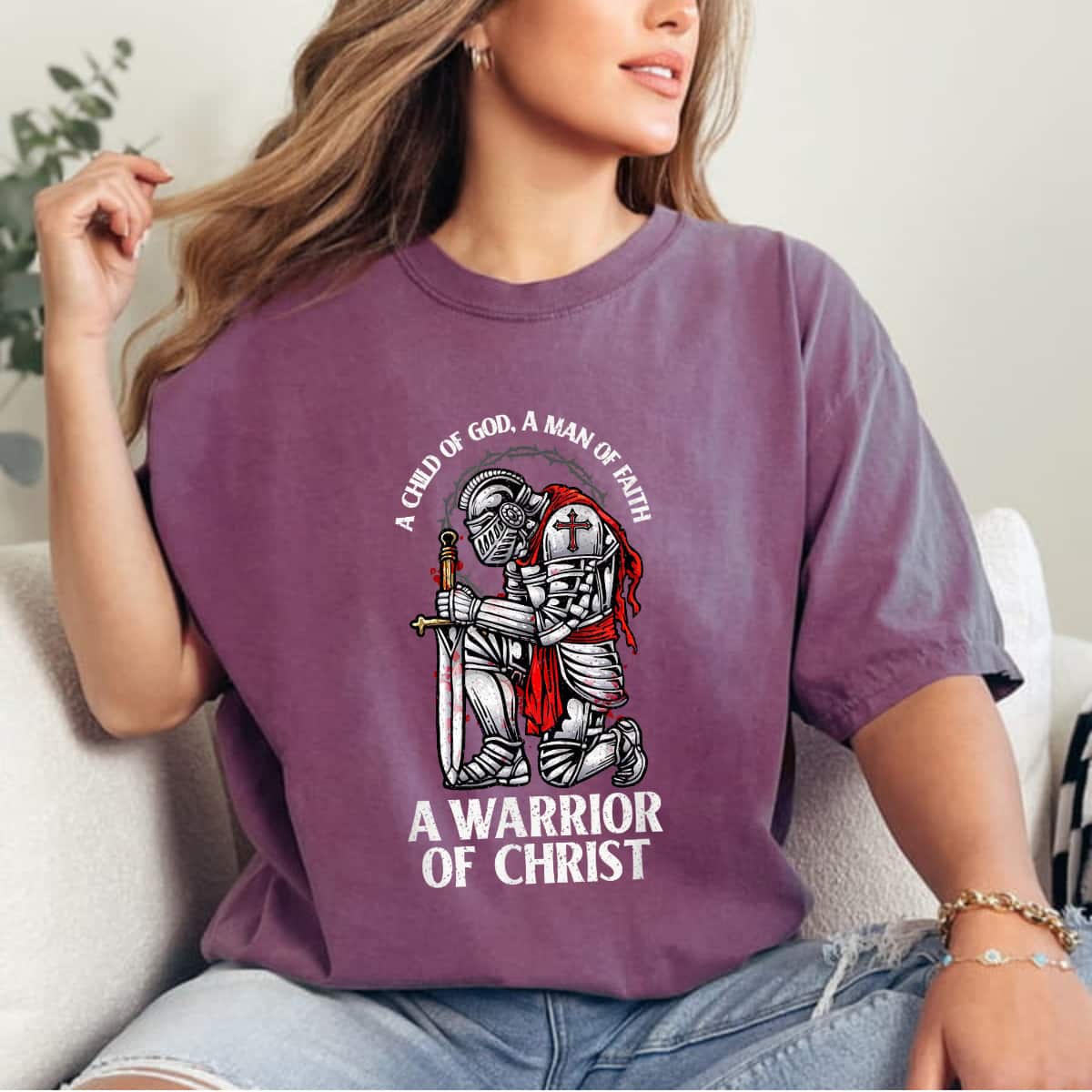Christian Religious Warrior Of Christ Faithful Knight T-Shirt